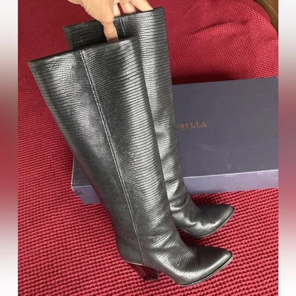 Le Silla handmade Italian Leather Boots Size 37 IT Retail $1250
